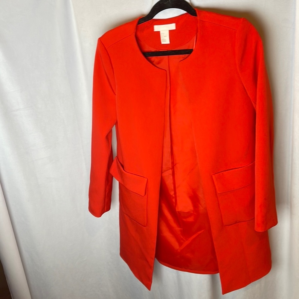 H&M lined Topper Jacket Sz 6 Orange